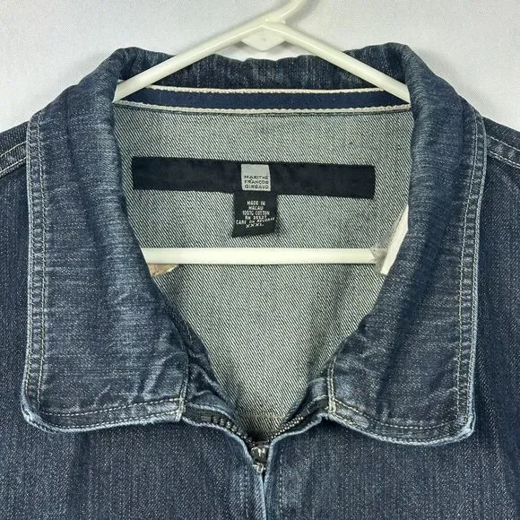 Vintage Marithe Francois Girbaud Jean Jacket Blue‎ Denim Mens 3XL Full Zip Y2K